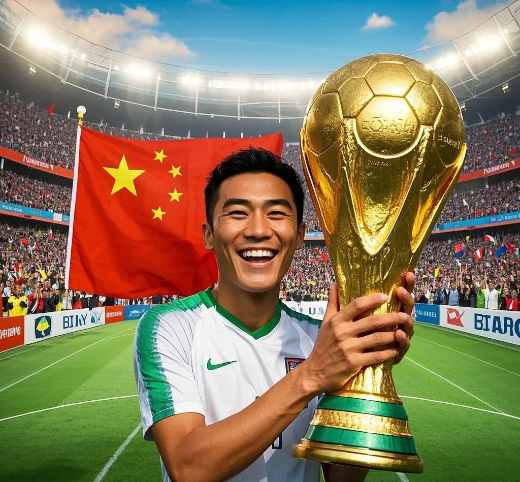 中国足球比赛中球员风采耀眼绽放